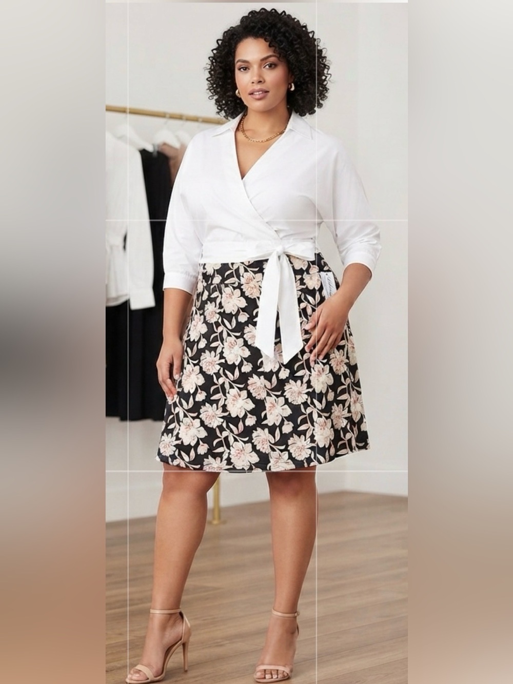 NY Collection Plus Size Women Floral  Skirt